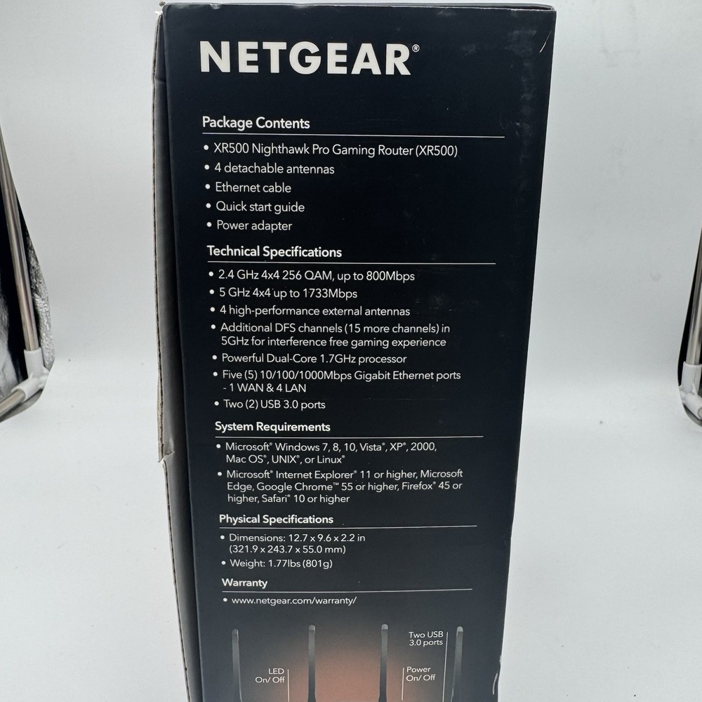 NETGEAR XR500 Gaming Router 4 Ports Wireless Router - XR500 Tested - Picture 4 of 6